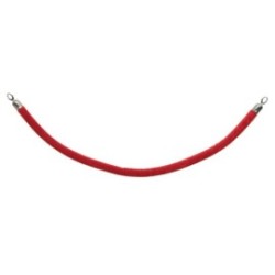 Corde velours poteaux 1,5m - Rouge Chromé