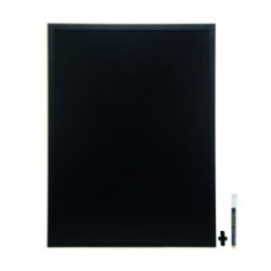 Ardoise murale rectangulaire 60x80 cm - Noir - Woody