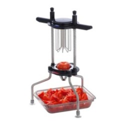 Coupe-tomates et agrumes Louis Tellier – Inox 6 quartiers, ver haute