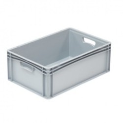 Bac 600x400x220 PP alimentaire parois pleines - poignées - BEP6422