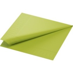 Serviette 40x40 cm 2 plis - Ouate lisse - Kiwi