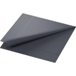 Serviette 40x40 cm 2 plis - Ouate lisse - Noir
