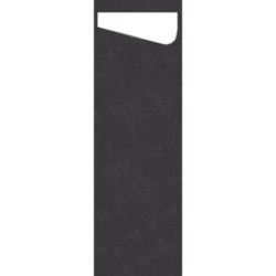 Serviette 70x230 mm - Noir - Saccheto Dunisoft Slim