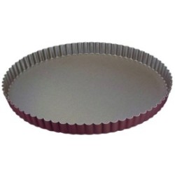 Tourtière ronde cannelée - Fond fixe - ø 32 cm
