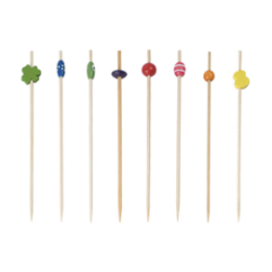 Piques décorés bambou 12 cm – Paquet de 100 pour boucher et cuisinier
