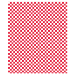 Papier alimentaire ingraissable 31 x 31 cm – Carreaux rouge/blanc
