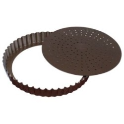 Tourtière perforée - Fond mobile - ø 32x2,8 cm