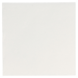 Serviettes cocktail 20x20 cm - Blanche