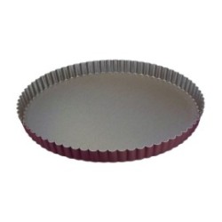 Tourtière ronde cannelée - Fond fixe - ø 28 cm