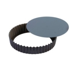 Tourtière ronde cannelée - Fond mobile - ø 28 cm
