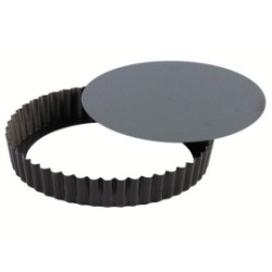 Tourtière ronde cannelée - Fond mobile - ø 32 cm