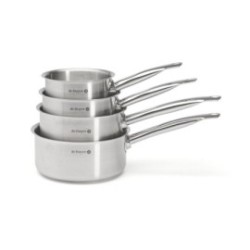 Lot 4 casseroles ø 14, 16, 18, 20 cm - Inox