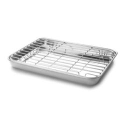 Plateau à dresser 21,5x15x2 cm - Inox 430