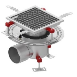 Siphon inox 300x300 DN110 HygieneFirst ACO ESKIS