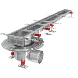 Caniveau inox ACO Modul 125 L1500 DN110 horizontal en bout