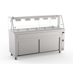 Bain-marie Inomak MFV718 5 GN 1/1 vitrine - 230 V