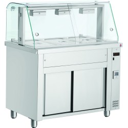 Bain-marie Inomak MFV711 3 GN 1/1 vitrine - 230 V