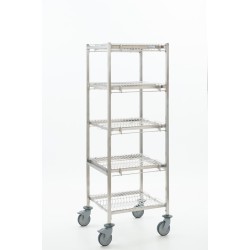 Chariot stockage bacs GN Tournus 805600 inox - 18 cases