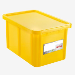 Bac de stockage HACCP 55L avec couvercle jaune