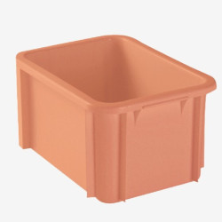 Bac rectangulaire renforcé 15L orange