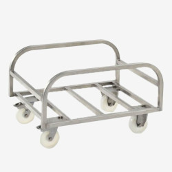 Chariot inox pour bac 170L Gilac G111595 professionnel