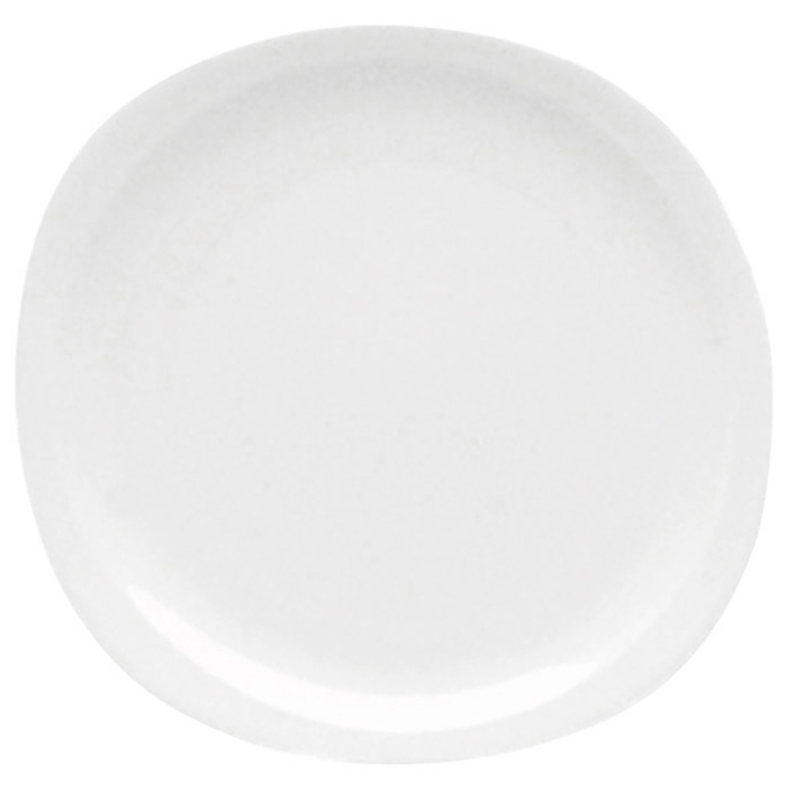 Assiette plate-Porcelaine 24,5x23,5cm-Oslo Blanc