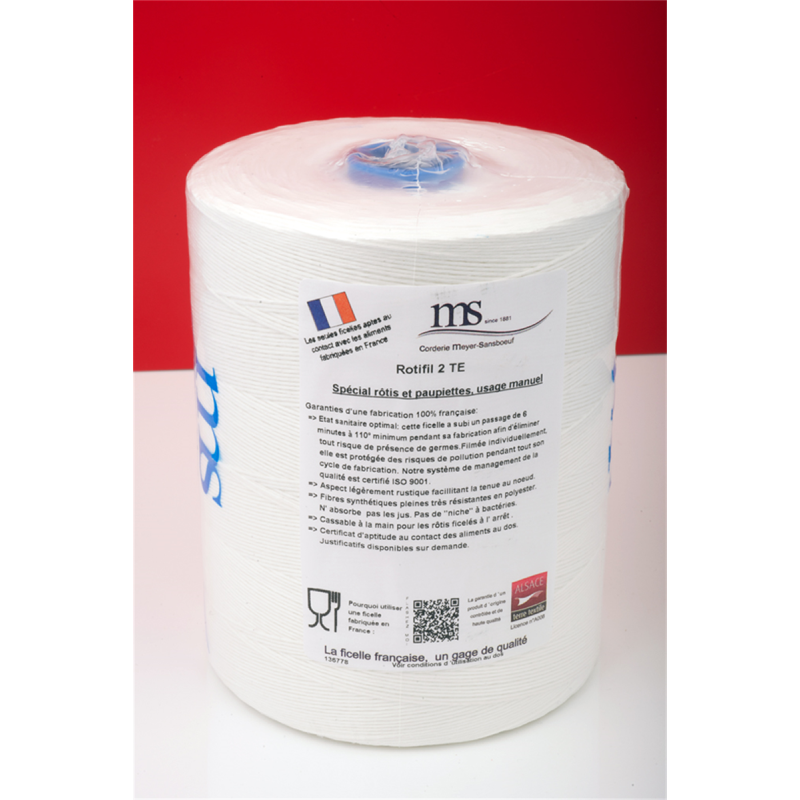 Ficelle à rôti ROTIFIL® 2TE 2500 m – Tube polyester blanc Ø0,7 mm pro