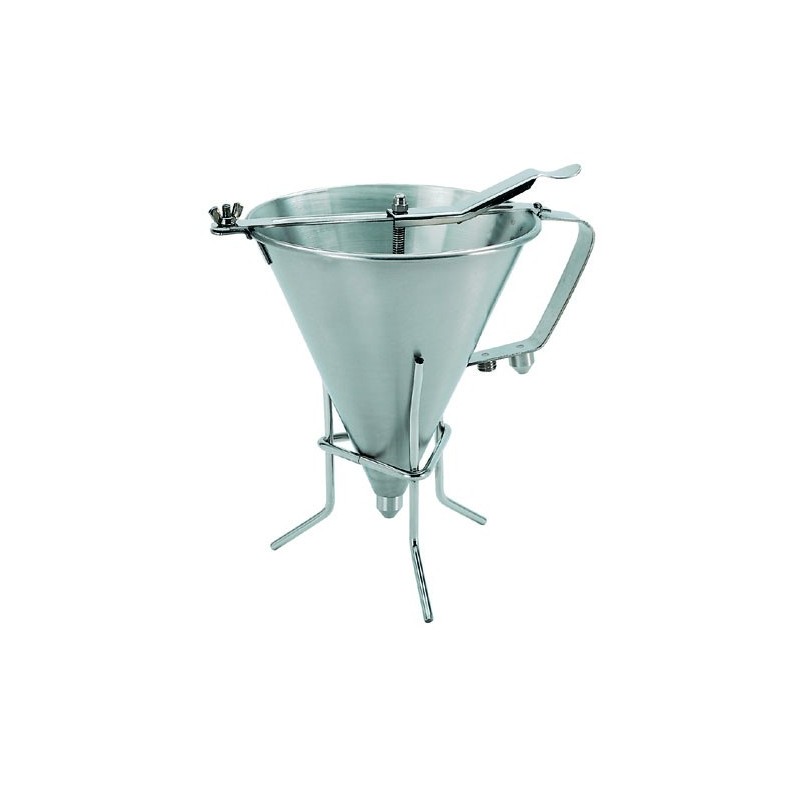 Entonnoir à piston 1,9 L - Tout inox + support