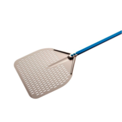 Pelle carrée 33x33 cm - Perforée - Aluminium