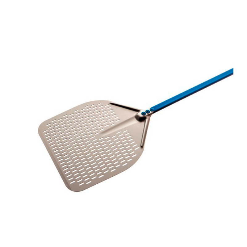 Pelle carrée 33x33 cm - Perforée - Aluminium