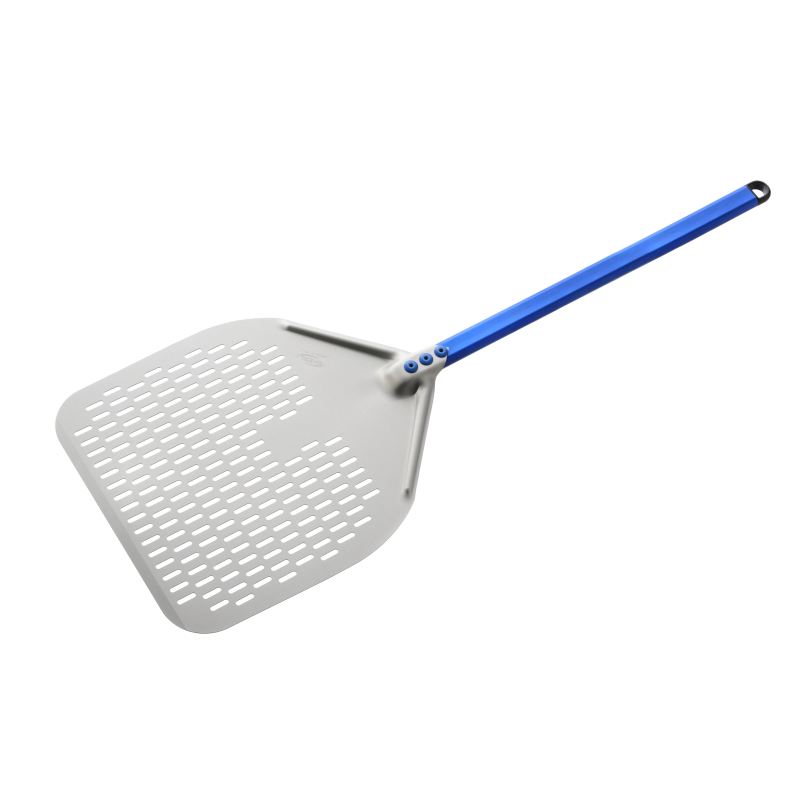 Pelle carrée 33x33 cm - Perforée 60 cm - Aluminium