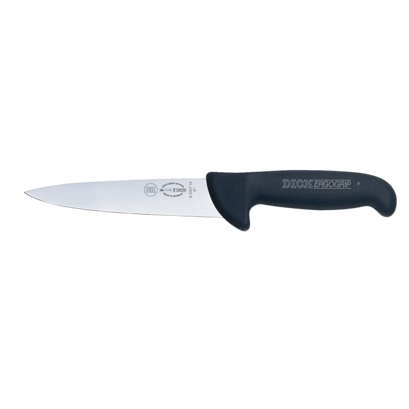 Couteau à saigner 15 cm - Noir - Ergo Grip