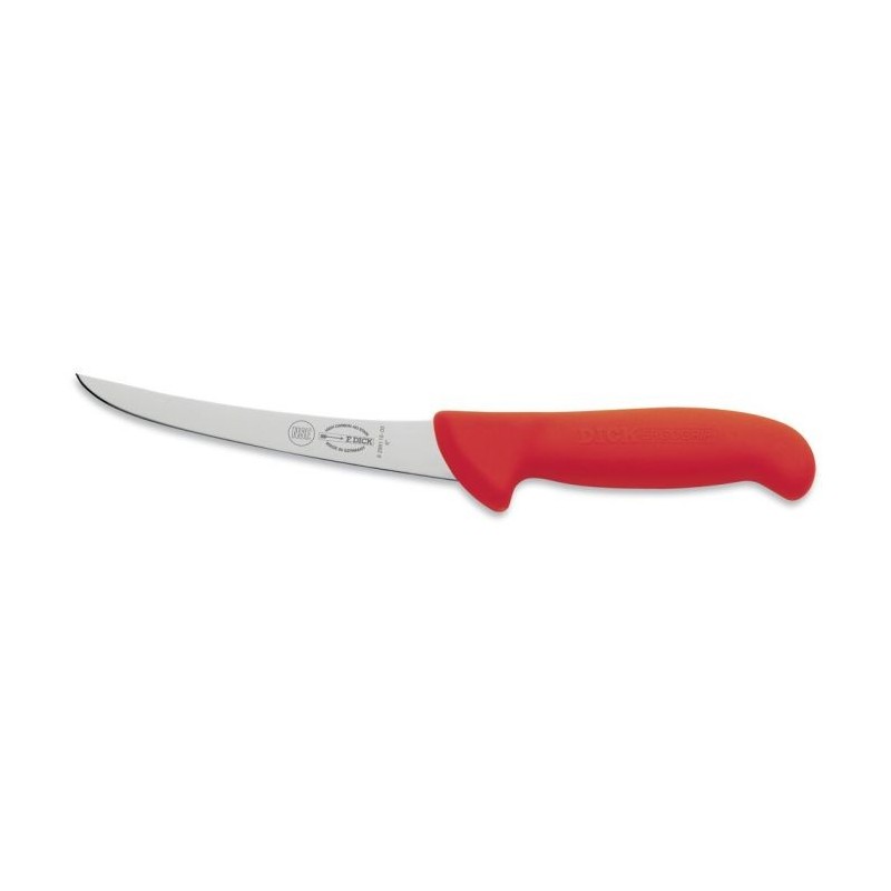 Couteau à désosser courbe 15 cm - Rouge - Ergo Grip