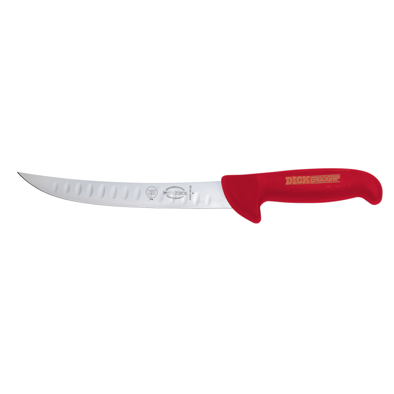 Couteau désosseur alvélolé 21 cm - Rouge - Ergo Grip