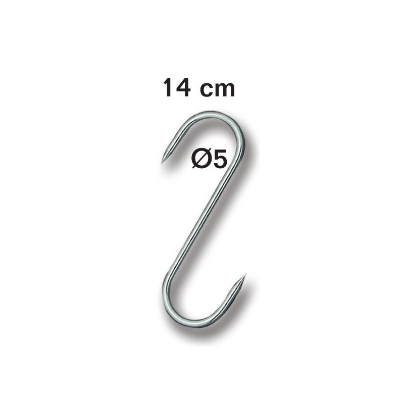 Lot de 10 Esses de Boucher – 14 cm x 5 mm – Accessoires pour Boucherie