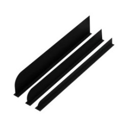 Socle séparateur vitrine 90x750 mm - Noir