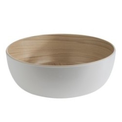Saladier 1,8 L - Mélamine blanc ø21,5x9,5 cm - Frida