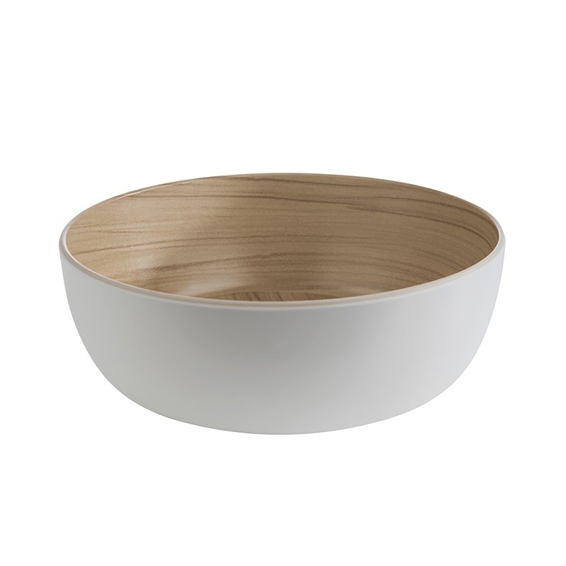 Saladier 1,8 L - Mélamine blanc ø21,5x9,5 cm - Frida