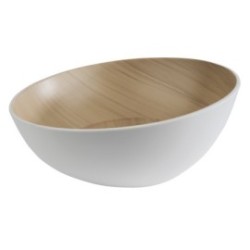 Saladier 1,6L - Mélamine blanc ø25x11cm- Frida Lock