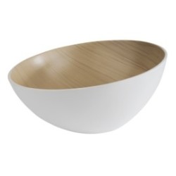 Saladier 2,6L -Mélamine blanc ø28,5x14cm- Frida Lock