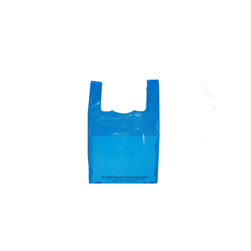Sac à bretelles réutilisable - Plastique bleu