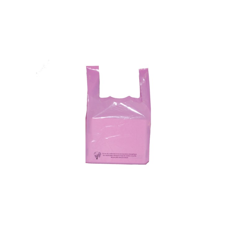 Sac à bretelles réutilisable - Plastique rose
