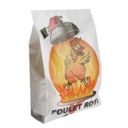 Sac poulet rôti kraft blanc 260x70x420 mm – Emballage pro