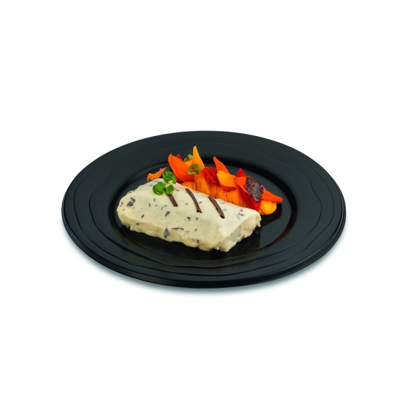 Assiette réutilisable - Polypropylène ø18,5cm -Noir