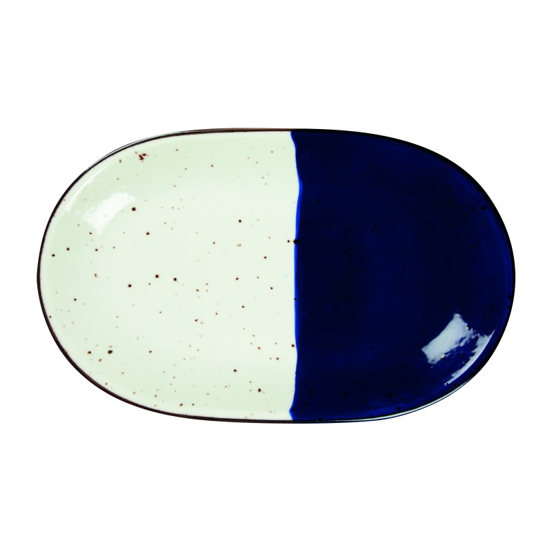 Assiette ovale - Porcelaine 32x20 cm - Poséidon