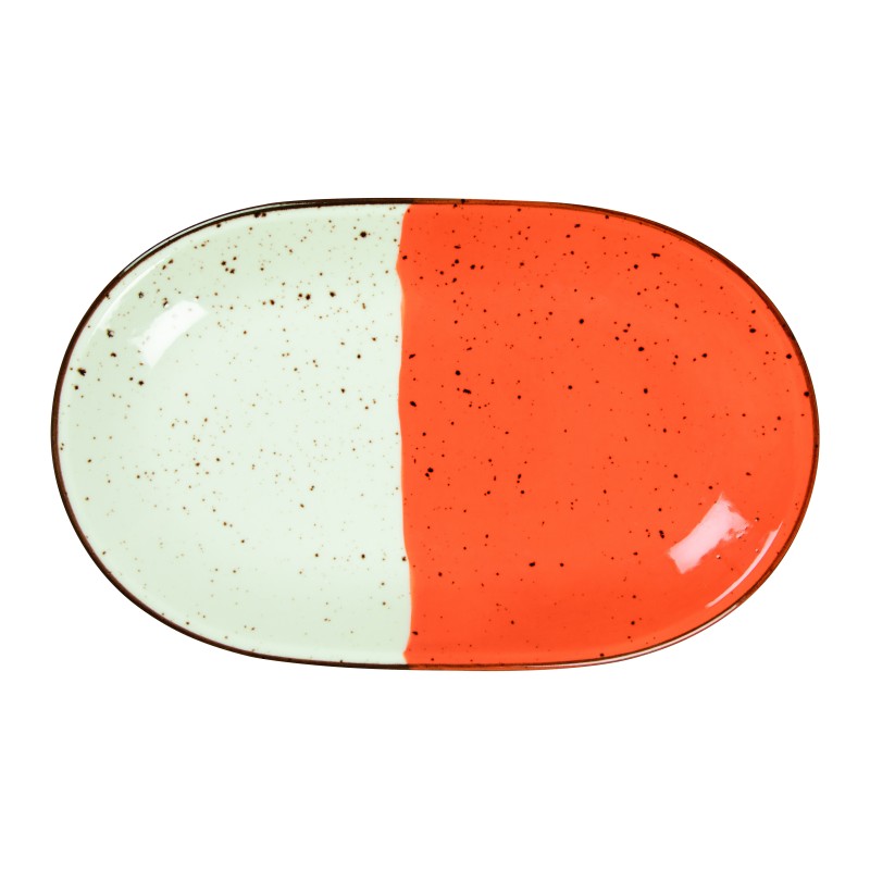 Assiette ovale - Porcelaine 32x20 cm - Hélios