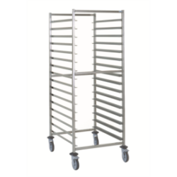 Chariot euronorme 600x400 entrée 600 - 16 niveaux inox
