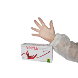 Gant vinyle non poudré - Blanc - Taille M