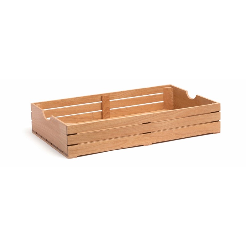 Caisse en bois de hêtre alimentaire 54,5x34x10,1 cm