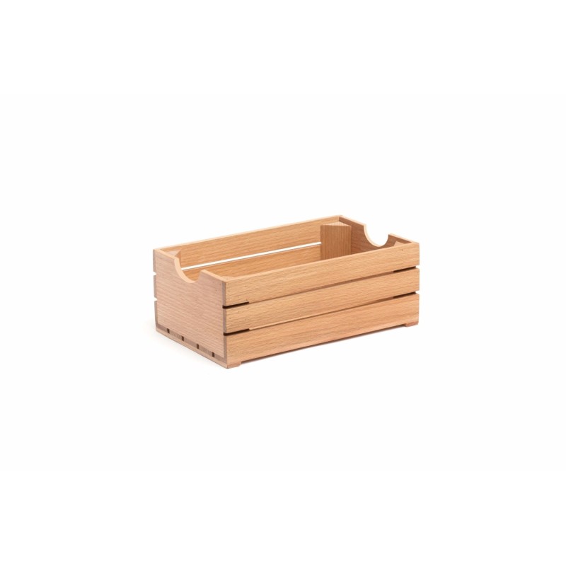 Caisse en bois de hêtre alimentaire 26,5x16,2x10 cm
